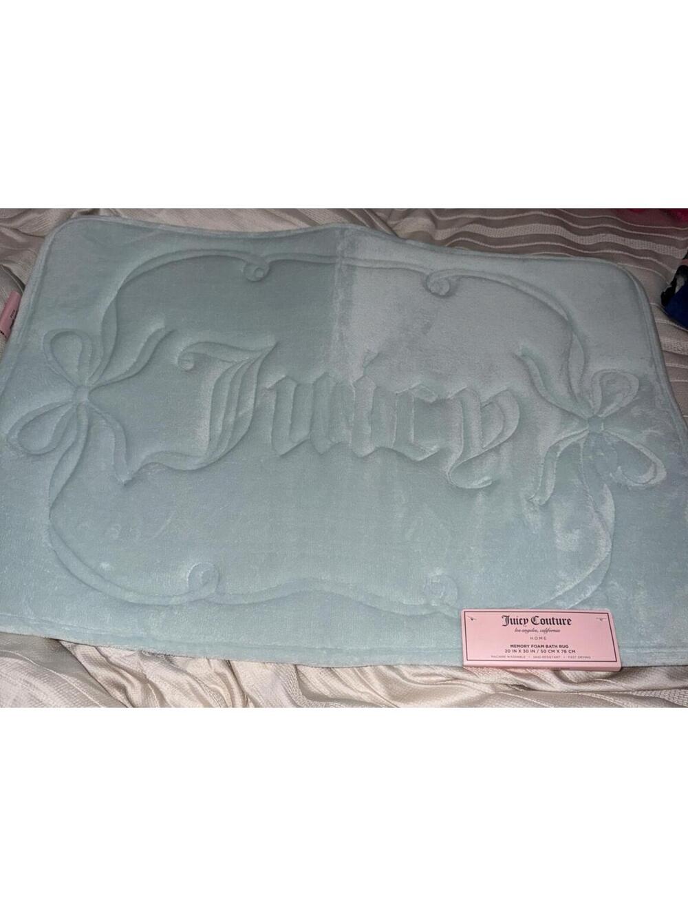 Juicy Couture Memory Foam Bath Mat teal
